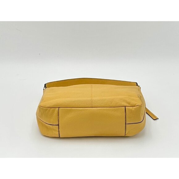 LODIS Payton Crossbody Convertible Shoulder Bag – Mustard Yellow Pebbled Leather - Picture 11 of 11